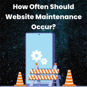 Concept drawing of website maintenance